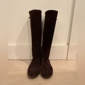 J. Crew Tall Suede Knee Boots in Dark Brown size 5.5